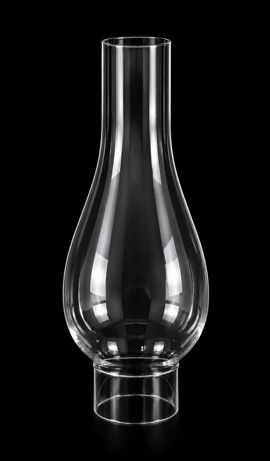 66328 Clear Glass Lamp Chimney – 10" Height, 3¼" Fitter - Adrianas Specialty Lamp Shades