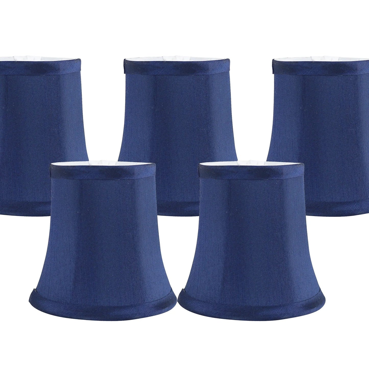 Meriville Faux Silk Clip On Chandelier Lamp Shades