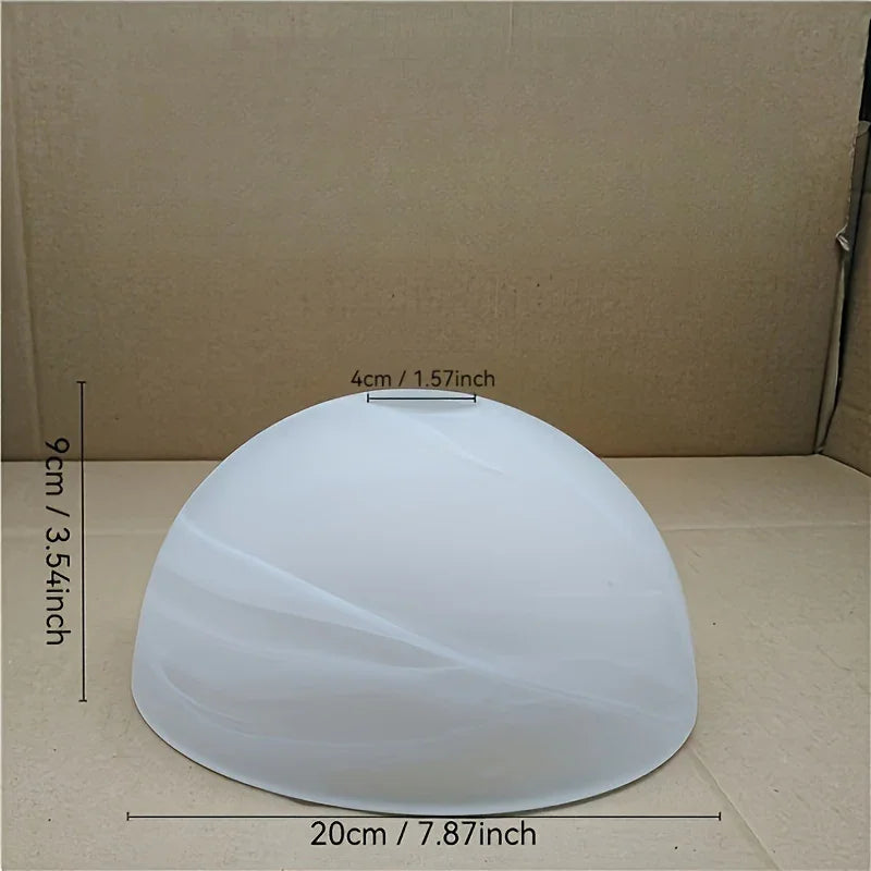 1Pc White Bell Shaped Glass Lampshade