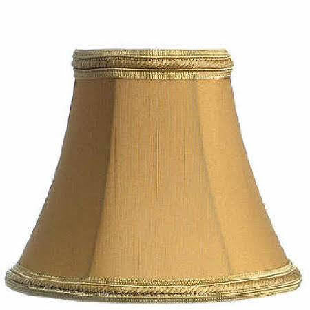 Gold Matte Silk Chandelier with Braided Trim - Adrianas Specialty Lamp Shades