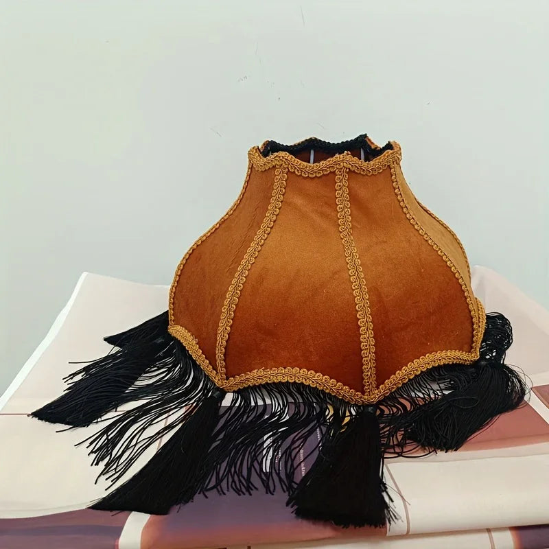 Elegant Modern Luxury Lampshade with Ornate Fringed Tassel Decor