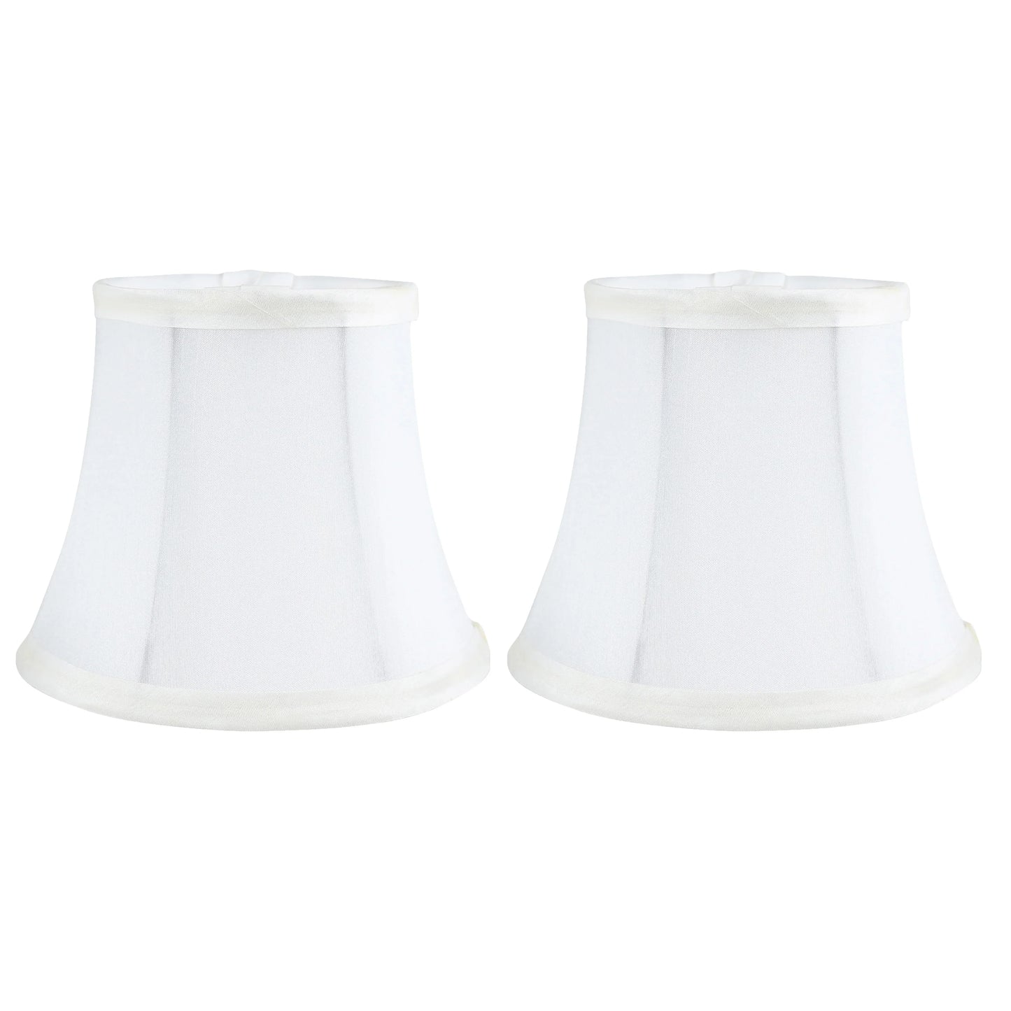Meriville Faux Silk Clip On Chandelier Lamp Shades, 4-inch by 6-inch by 5-inch, Bell shape