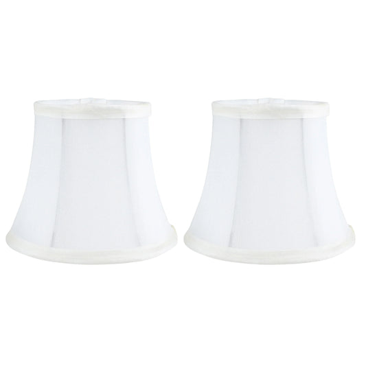 Meriville Faux Silk Clip On Chandelier Lamp Shades, 4-inch by 6-inch by 5-inch, Bell shape