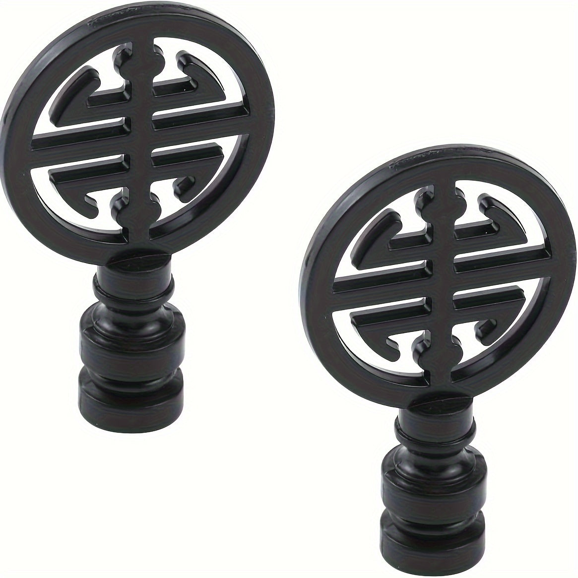 Set of 2 Polished Metal Lamp Finials - Adrianas Specialty Lamp Shades