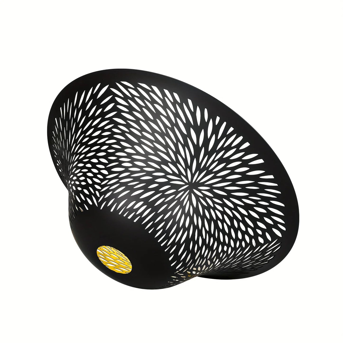 2pcs 12.2*7.5*4.9" About 2.9 Pounds/set Black Outside And Golden Daisy Inside