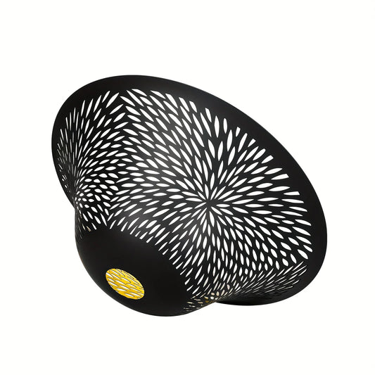 2pcs 12.2*7.5*4.9" About 2.9 Pounds/set Black Outside And Golden Daisy Inside