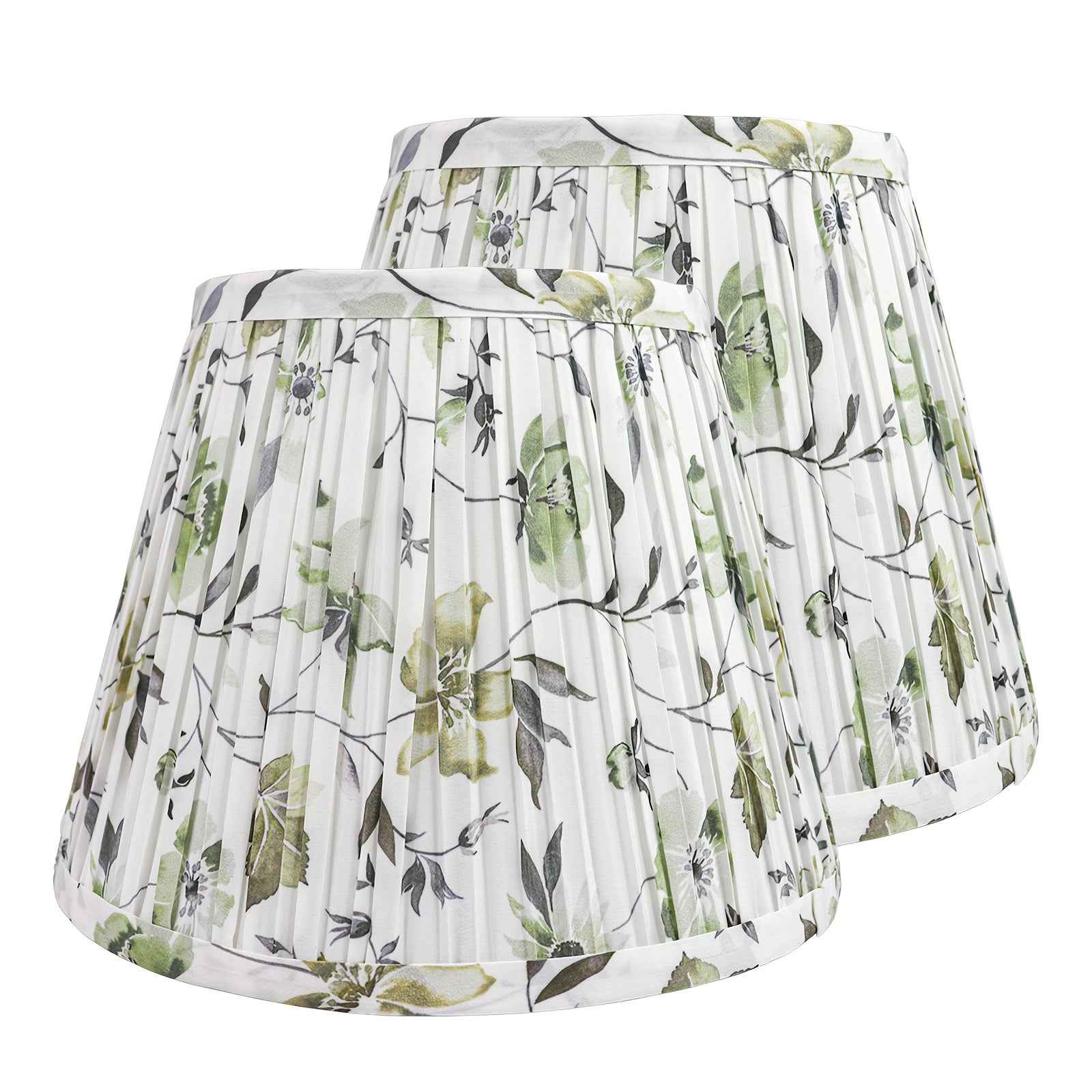 Chic Print Fabric Lamp Shade 6x10x7.5" - Satin Finish, Clock-Shaped Design for Table, Floor & Pendant Lights