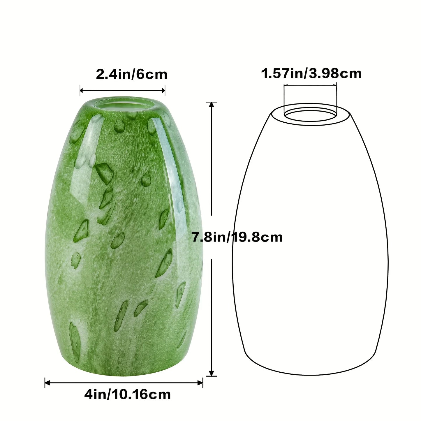 Green-plant Oval Pendant Lamp Shades