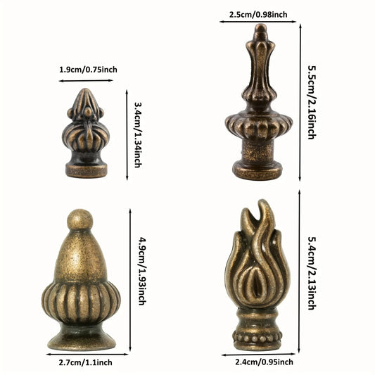 Brass Lamp Finial Cap Knob Retro Lamp Finial