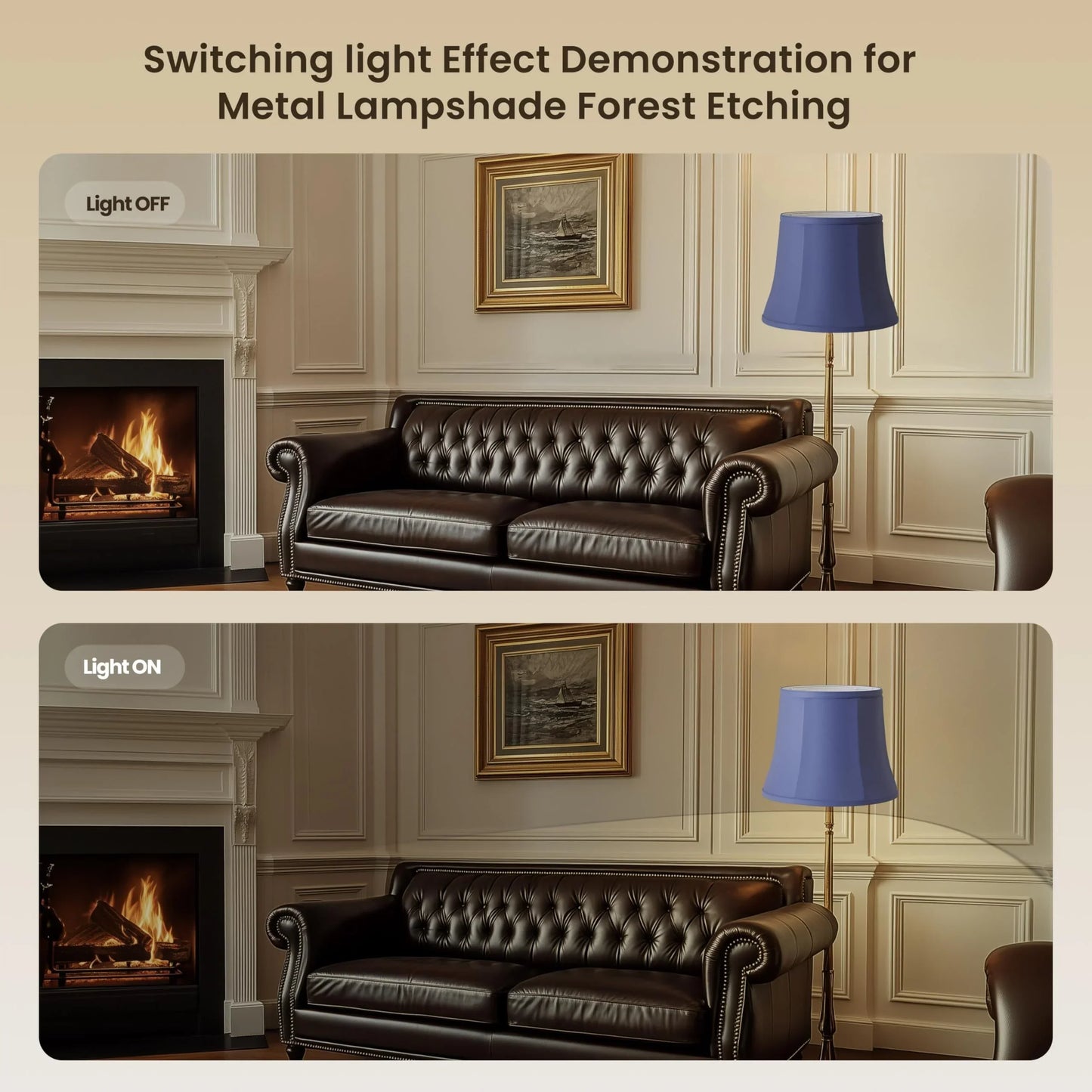 Double Royal Style Foldable Medium Lamp Shade Set of 2