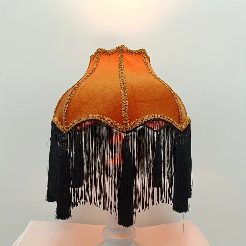 Elegant Modern Luxury Lampshade with Ornate Fringed Tassel Decor