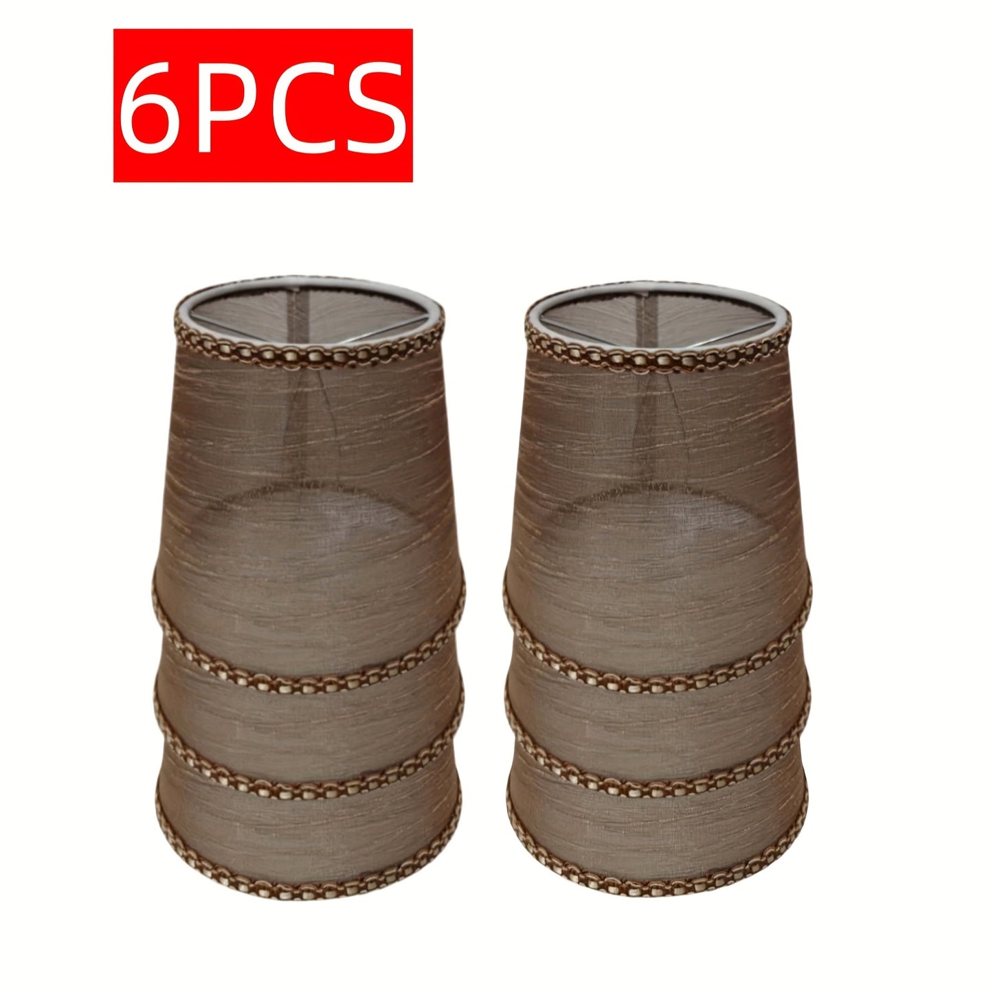 Elegant Golden, Silvery, and Copper Gauze Clip-On Lampshade