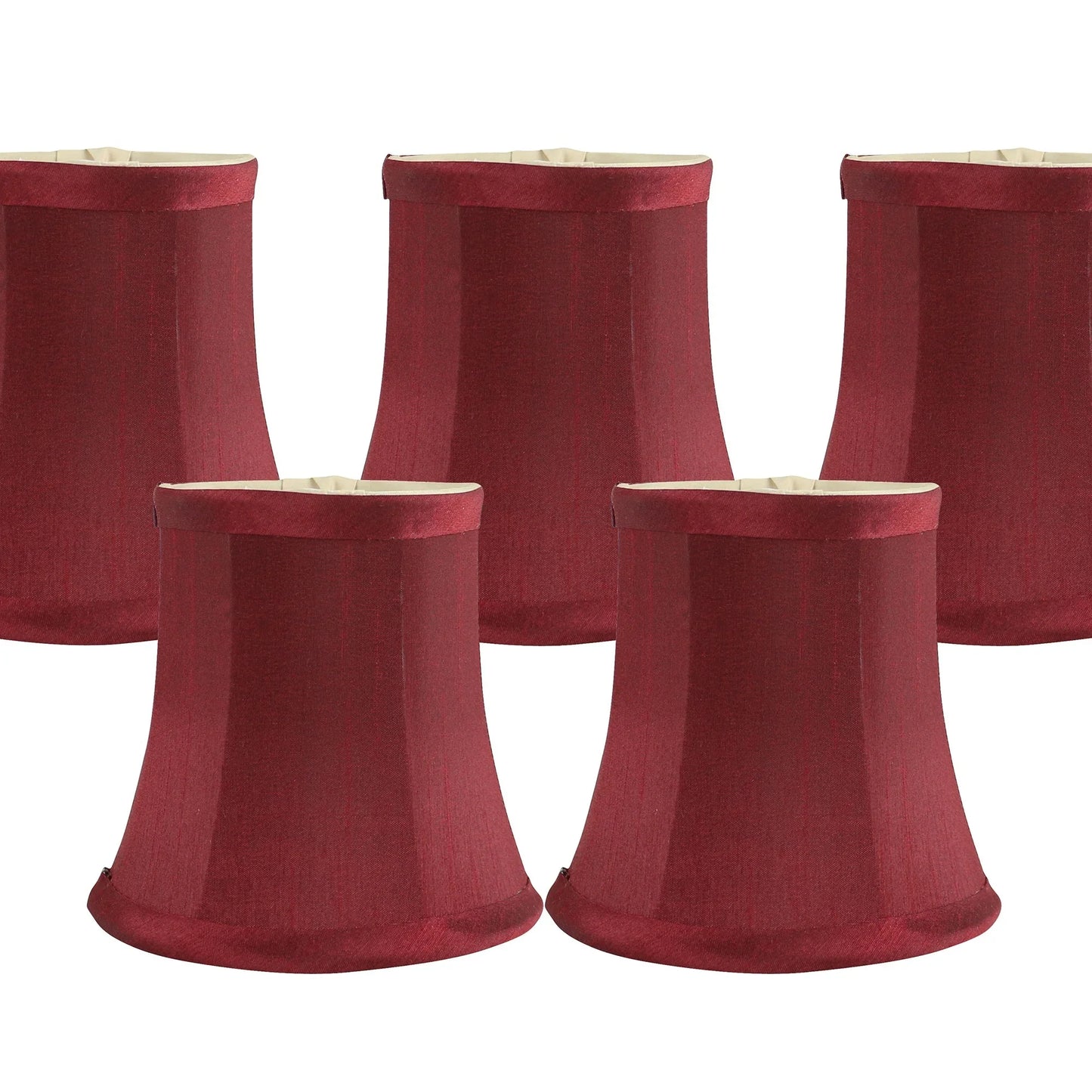 Meriville Faux Silk Clip On Chandelier Lamp Shades