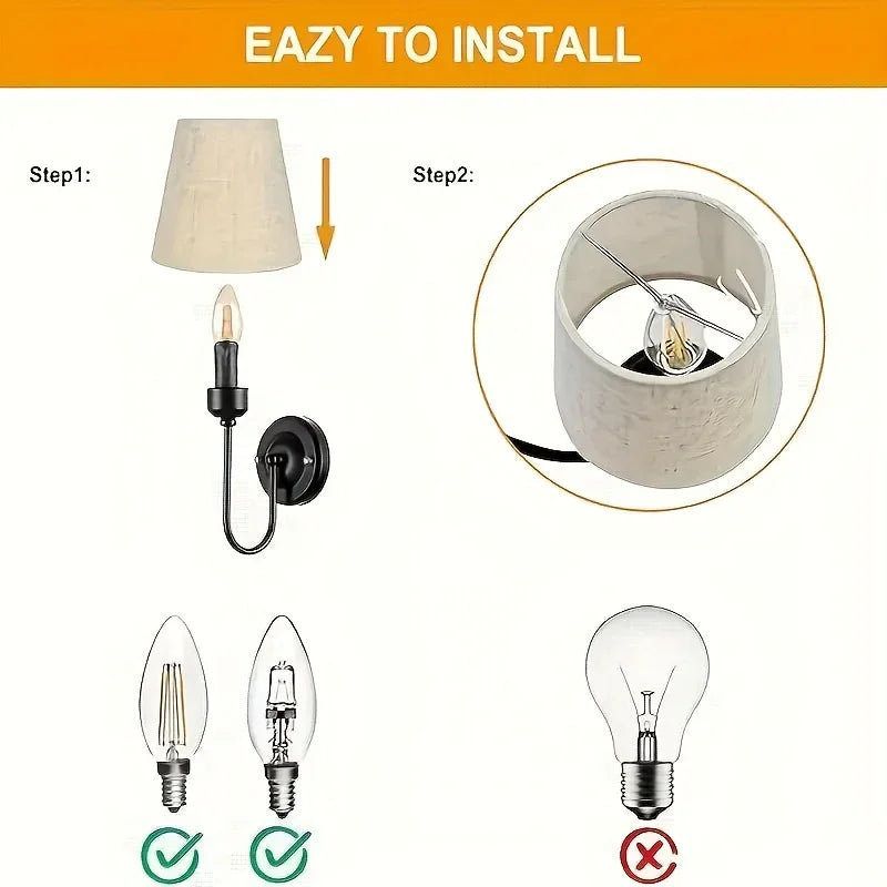 3/6pcs Modern Beige Lampshades