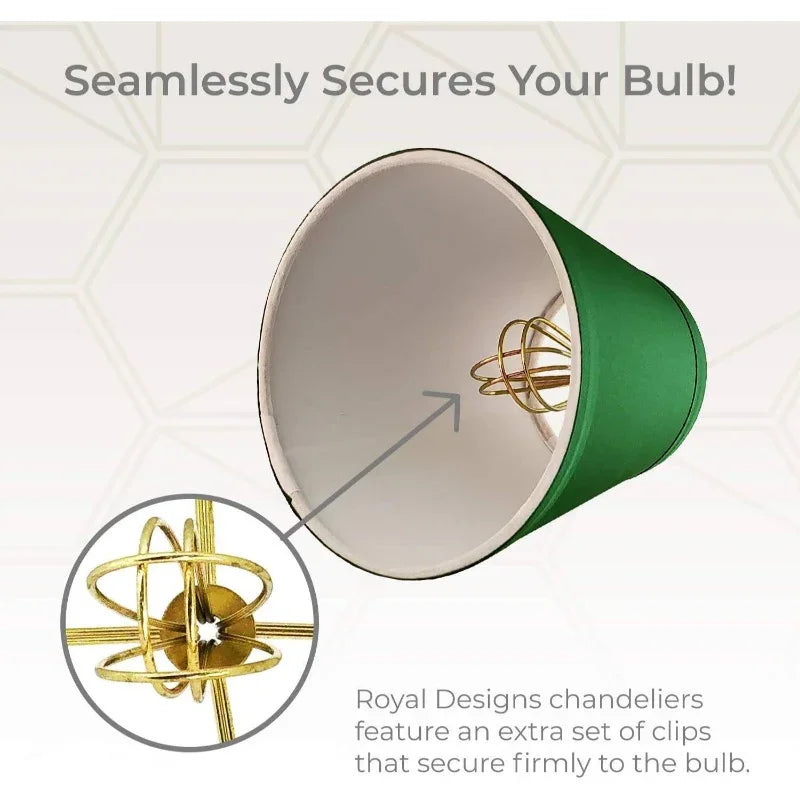 CS-1001-5GRN Clip-On Empire Chandelier Lamp Shade