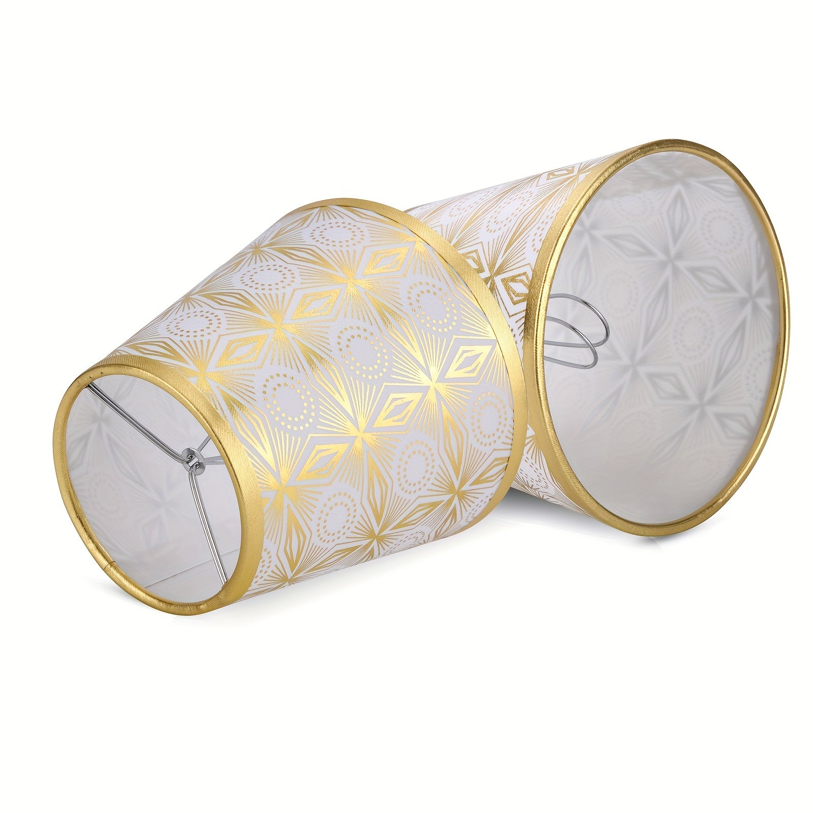 6pcs Rustic Golden Bell-Shaped Clip-on Lampshades - Adrianas Specialty Lamp Shades