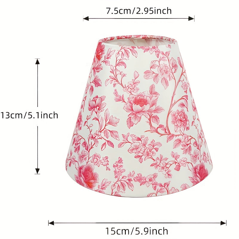 3/6pcs Pink & White Floral Empire Chandelier Shades
