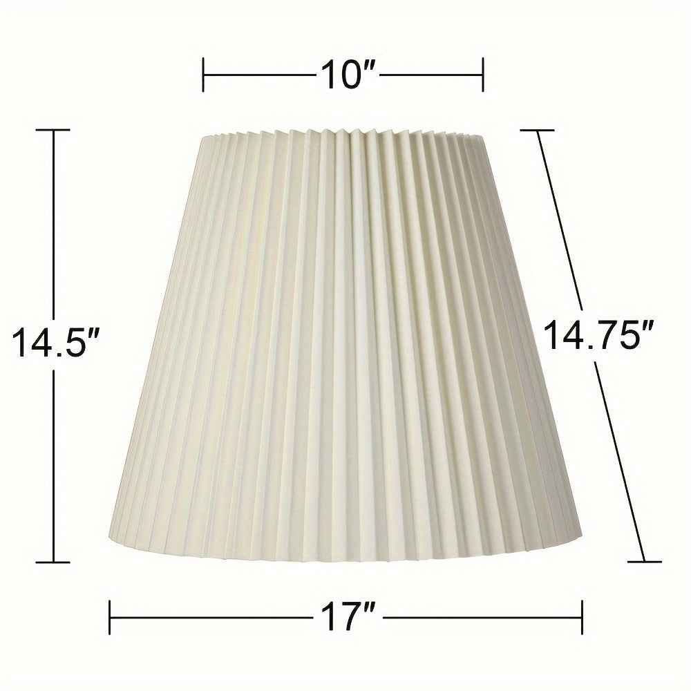 Slant Lamp Shade Replacement Large Ivory White Bell Round Traditional Pleated Spider Harp Finial