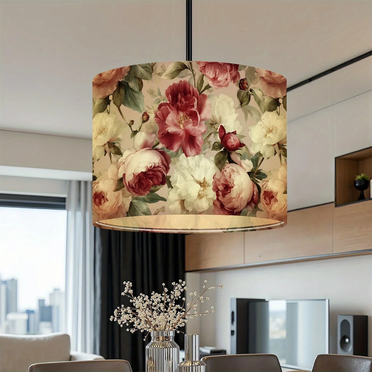 2-Pack Elegant Floral Desk Lamp Shades