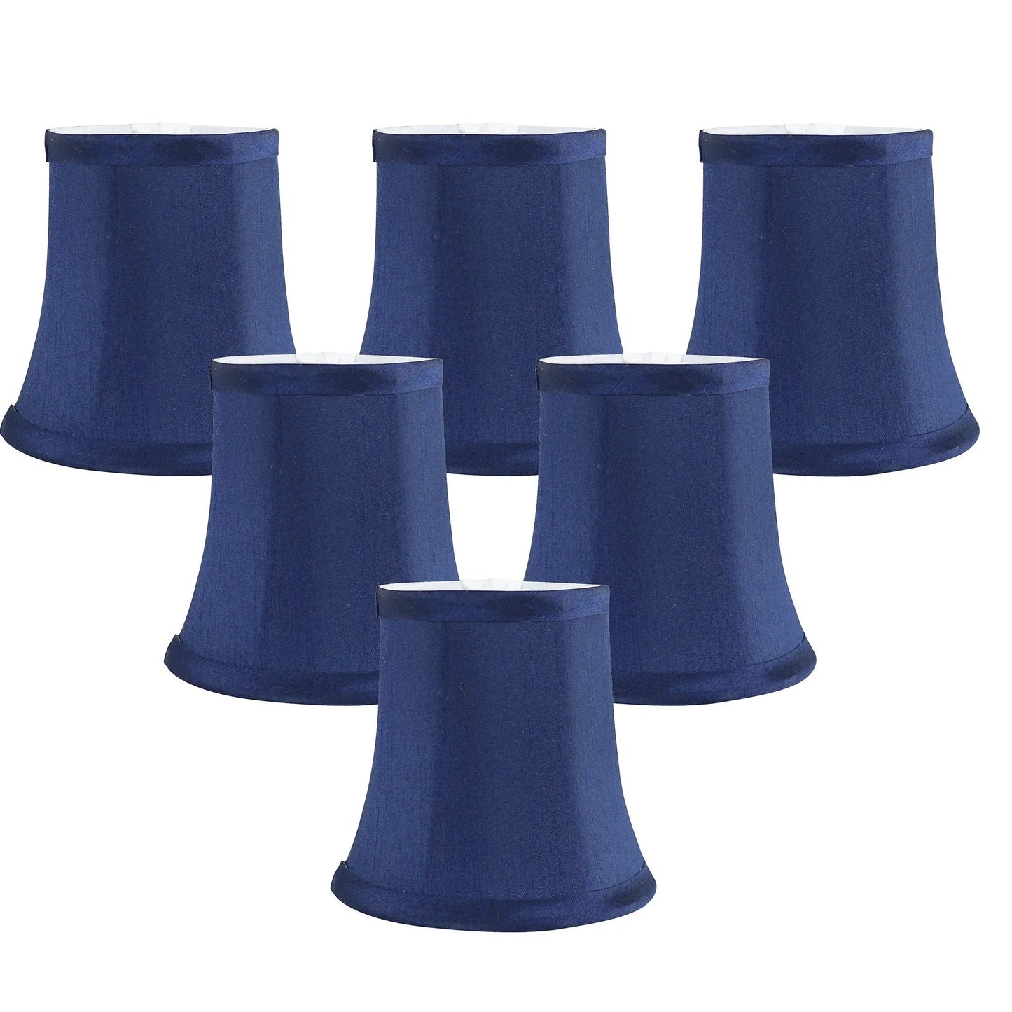 Meriville Faux Silk Clip On Chandelier Lamp Shades