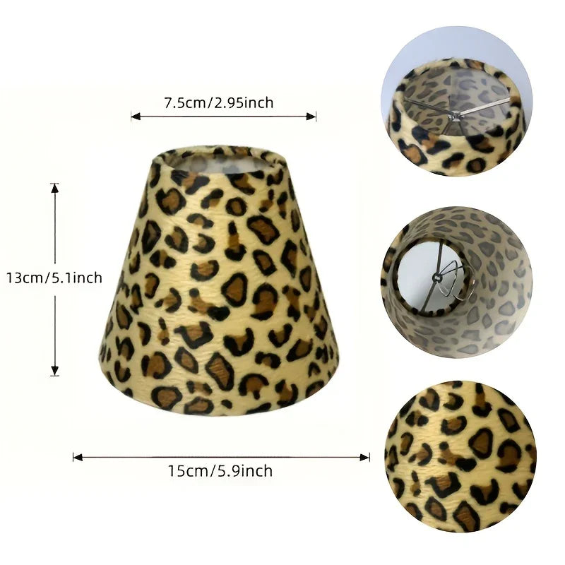 3/6pcs Leopard Print Clip-On Lampshade