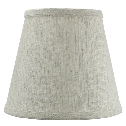8"W x 7"H Textured Oatmeal Hard Back Lampshade Edison Clip On - Adrianas Specialty Lamp Shades