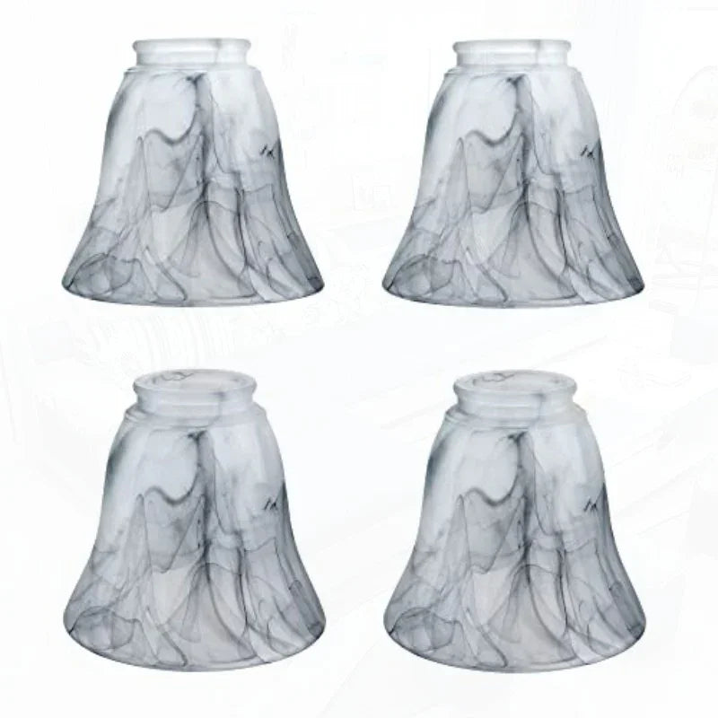 4-Pack Smokey Alabaster Glass Bell Shade