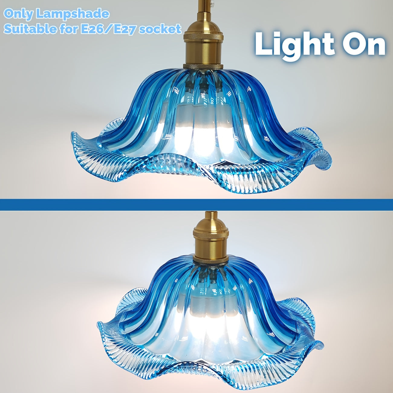 1pc Extra Large Glass Pendant Light Shade