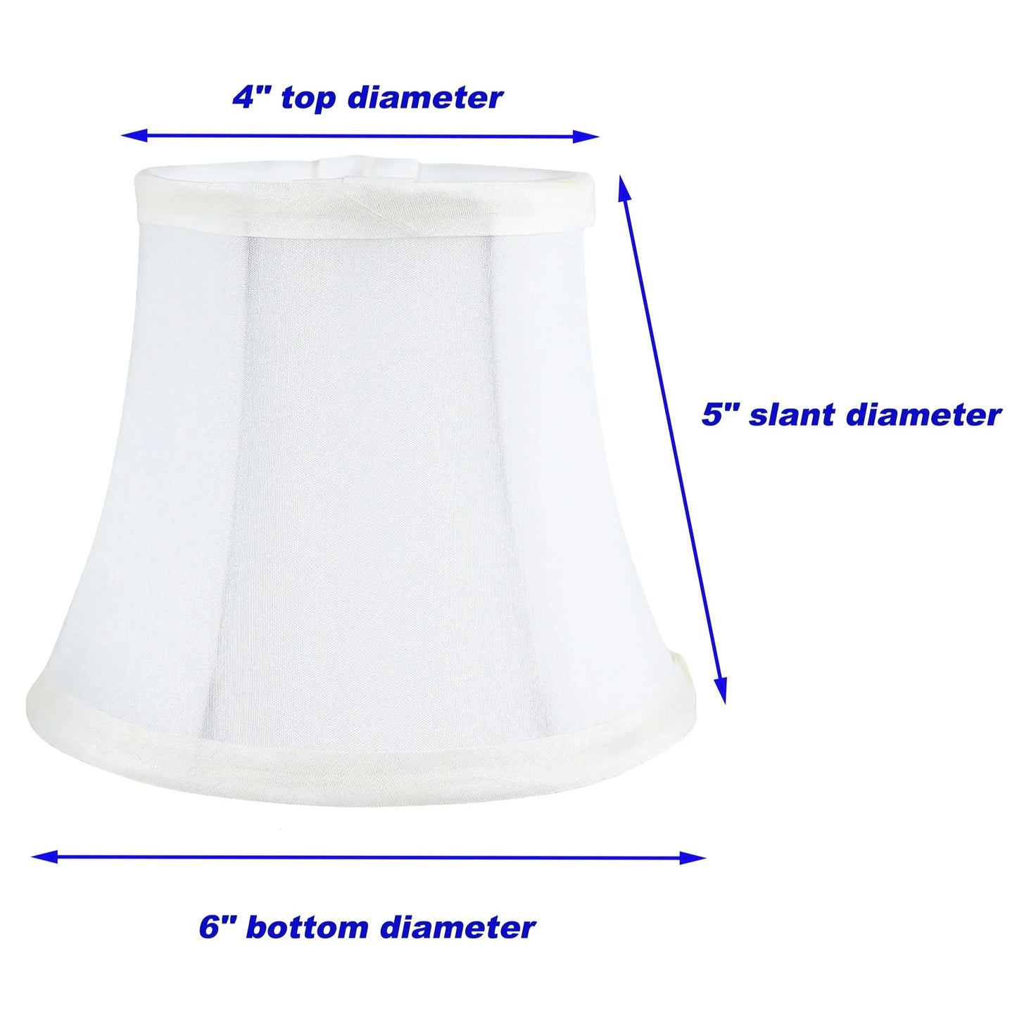 Meriville Faux Silk Clip On Chandelier Lamp Shades, 4-inch by 6-inch by 5-inch, Bell shape