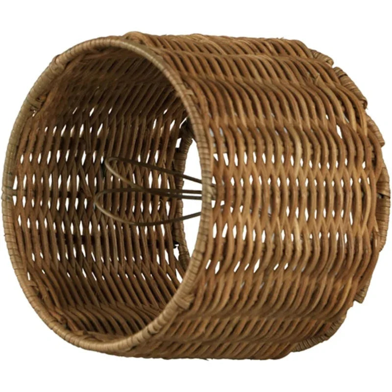 Aspen Creative Natural Rattan Drum Chandelier Lamp Shade