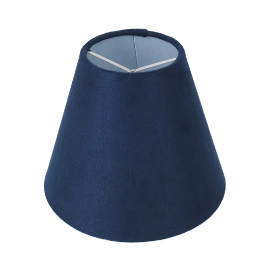 Renboen 3x6x5 Dark blue Suede Chandelier Lamp Shades, Set of 6, Suede Dark blue
