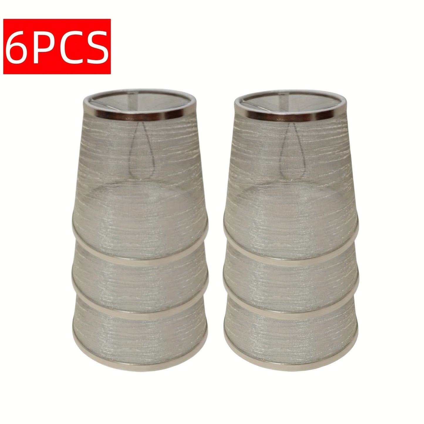 Elegant Golden, Silvery, and Copper Gauze Clip-On Lampshade