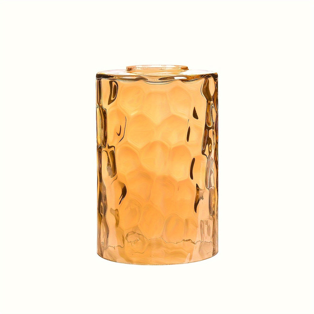 Modern Amber Ripple Glass Lamp Shade