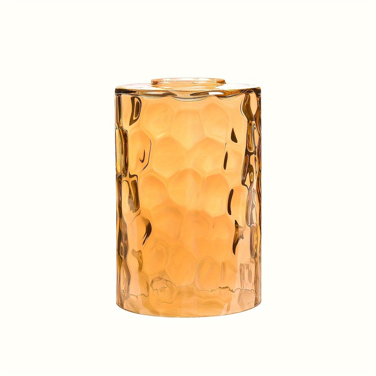 Modern Amber Ripple Cylinder Glass Lamp Shade - Adrianas Specialty Lamp Shades