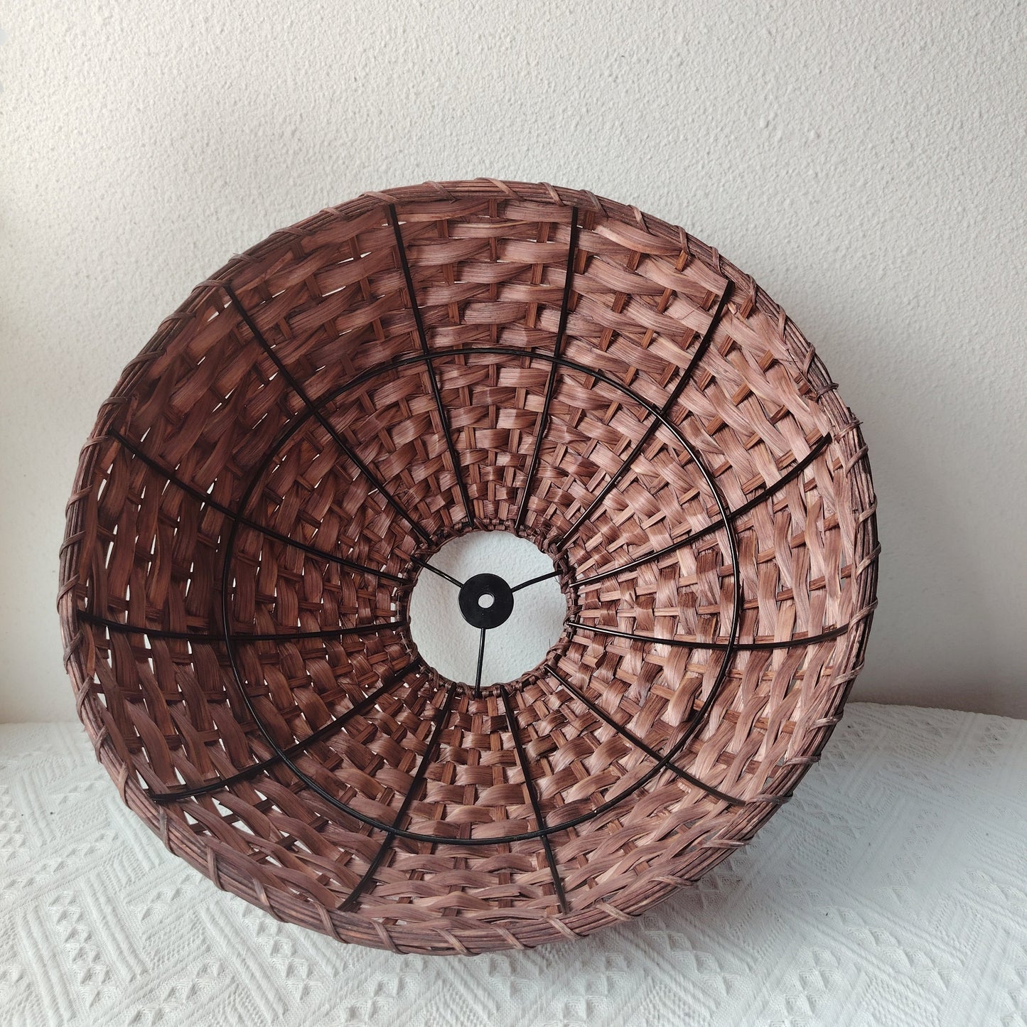 Modern Handwoven Bohemian Bamboo Pendant Light Shade - Adrianas Specialty Lamp Shades
