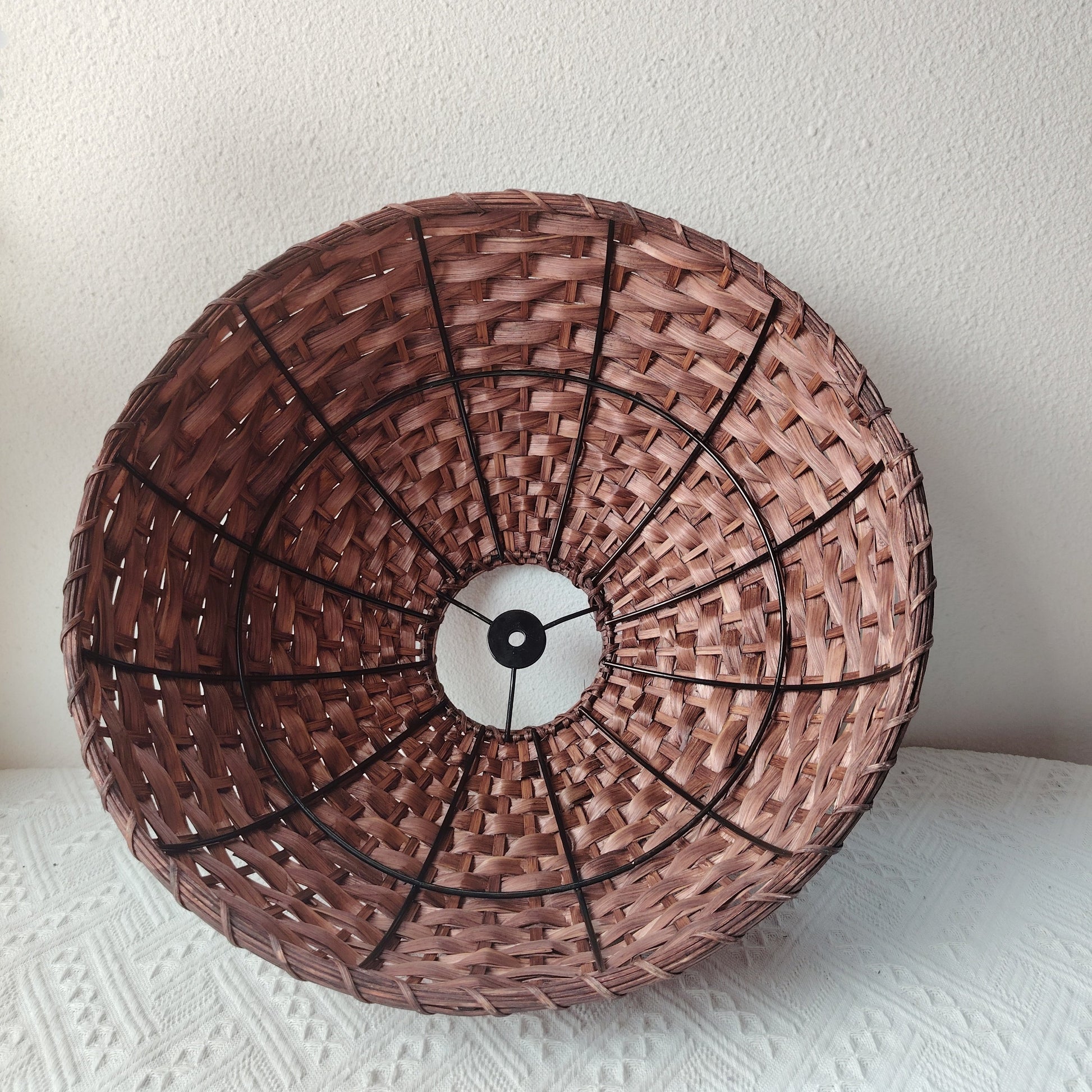 Modern Handwoven Bohemian Bamboo Pendant Light Shade - Adrianas Specialty Lamp Shades