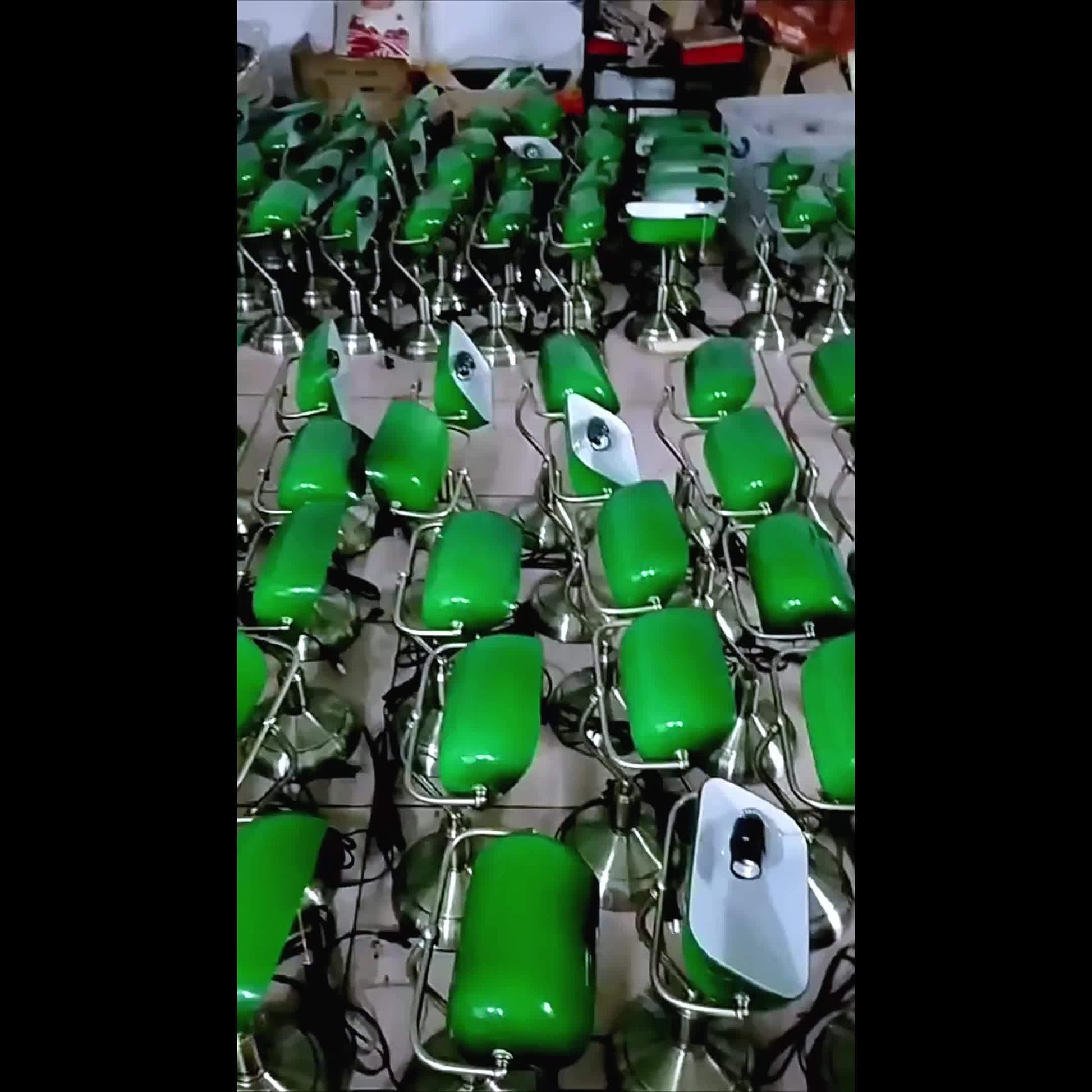 Modern Green Glass Banker's Lamp Shade Replacement - Adrianas Specialty Lamp Shades
