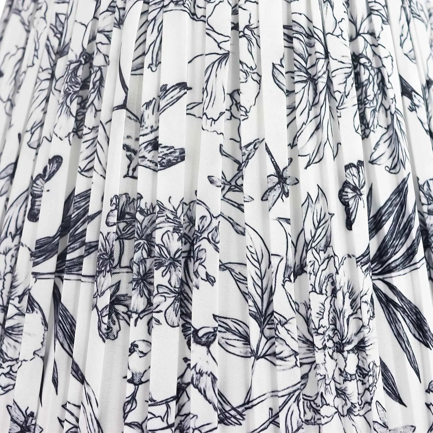 Blue Toile Floral Fabric Lampshade 6x10x7.5" - Artistic Decorative Clock-Shaped Cover for table lights, floor lights, and pendant lights