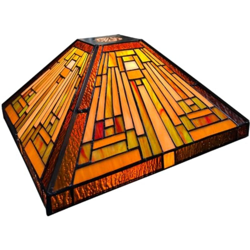 Handmade Mission Stained Glass Shade