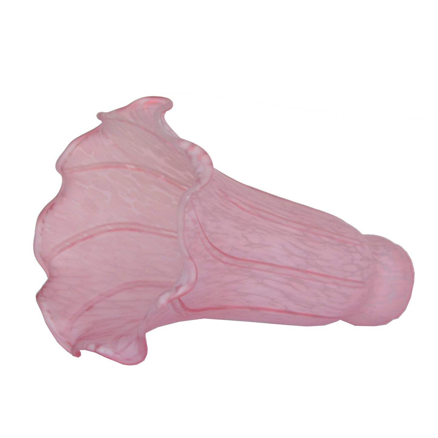 Pink Pond Lily Lamp Shade, Tulip Glass Lampshade Replacement, 4.5 "Wide X 6" Tall X 1.5 "Fitter - Adrianas Specialty Lamp Shades