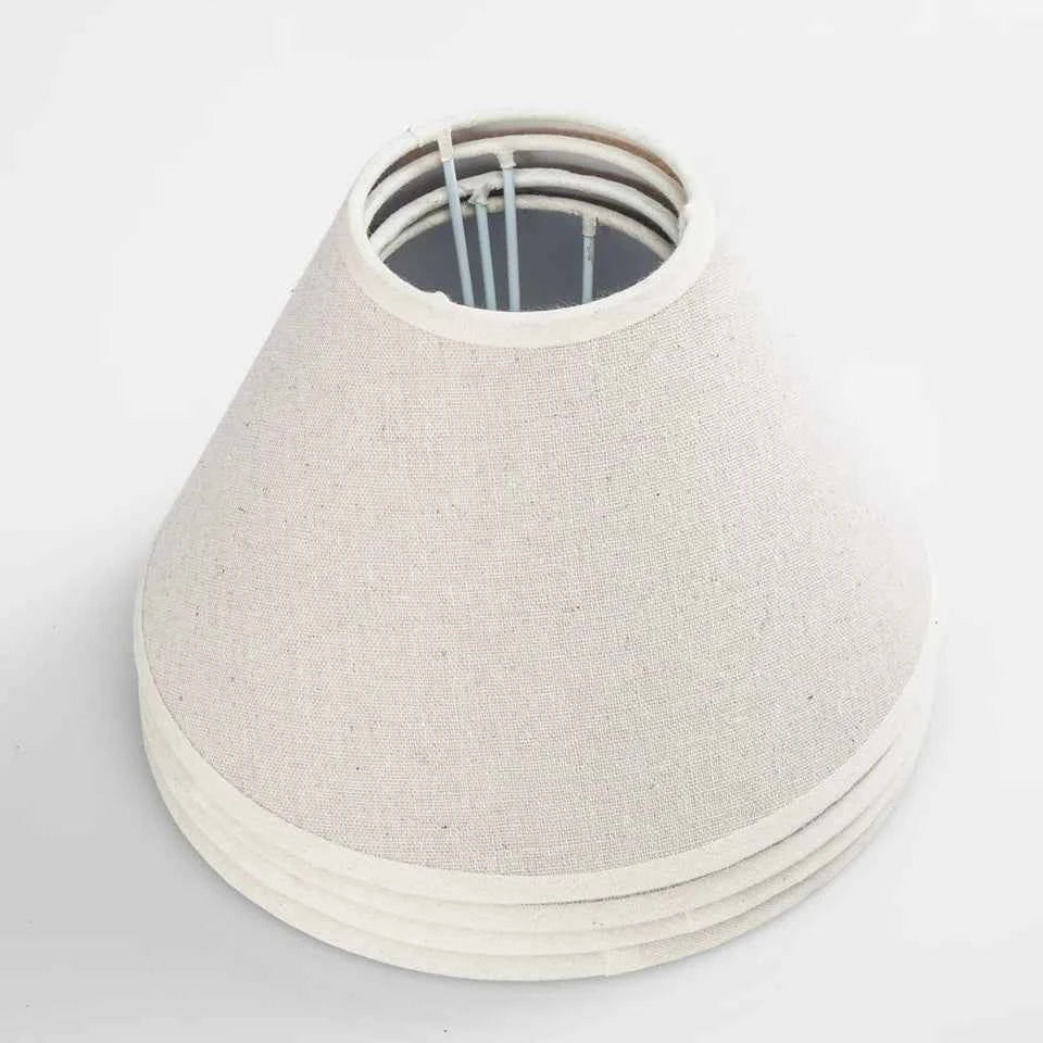 OuXean E14 E12 Chandelier Lampshade Hardback Candle Cotton Linen Lampshade 8 Inch for Wall Lamp Pedent Light Table Lamp