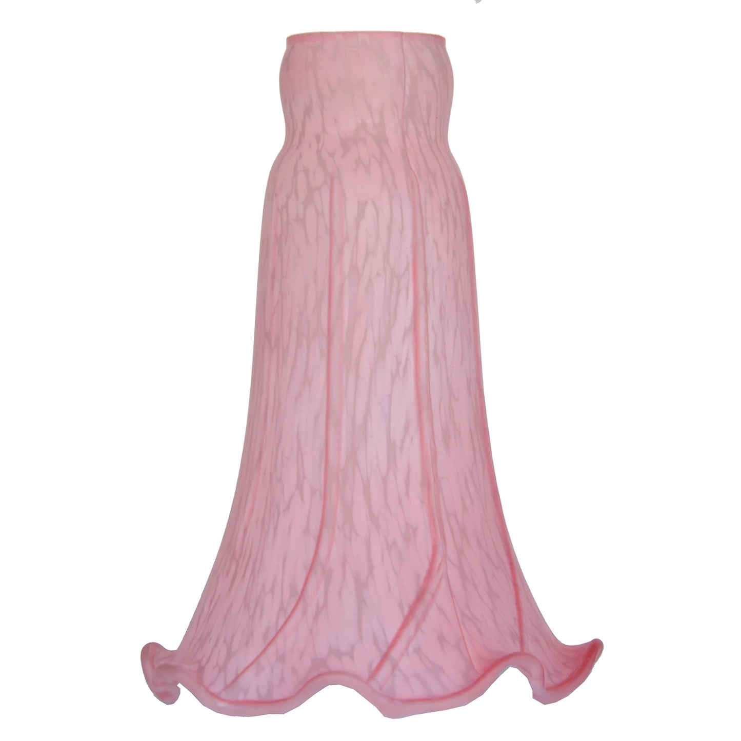 Pink Pond Lily Lamp Shade, Tulip Glass Lampshade Replacement, 4.5 "Wide X 6" Tall X 1.5 "Fitter - Adrianas Specialty Lamp Shades