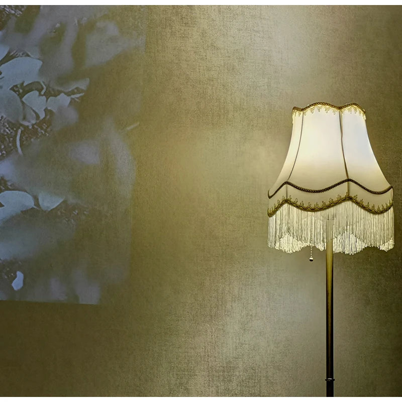 Lamp Shade European Style Modern Handwork Luxury Fringed Cloth Lampshades - Adrianas Specialty Lamp Shades