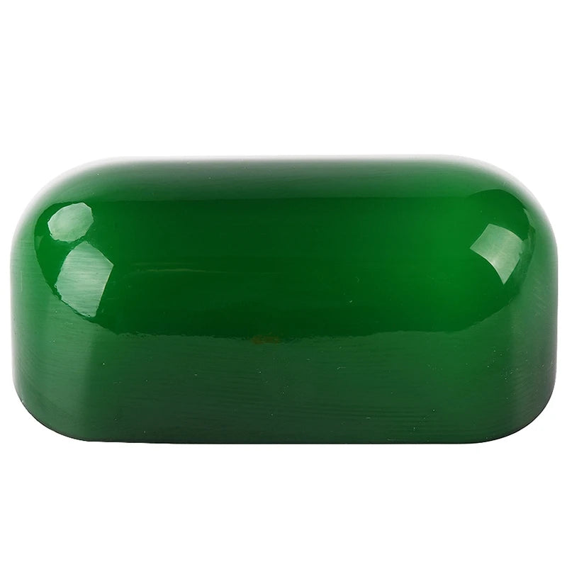 Green color GLASS BANKER LAMP COVER/Bankers Lamp Glass Shade lampshade - Adrianas Specialty Lamp Shades