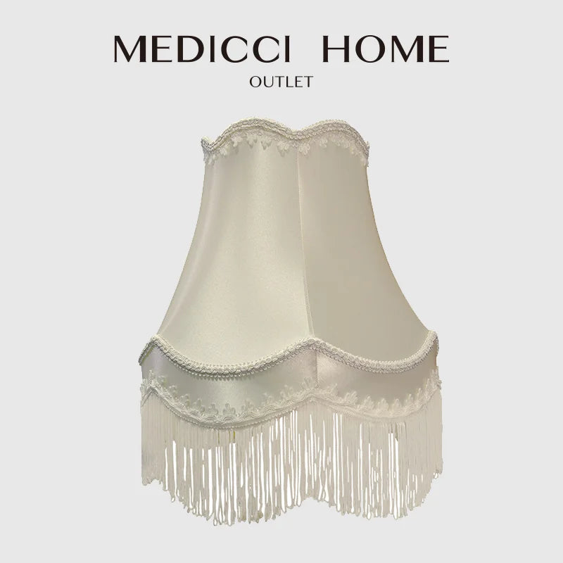 Lamp Shade European Style Modern Handwork Luxury Fringed Cloth Lampshades - Adrianas Specialty Lamp Shades