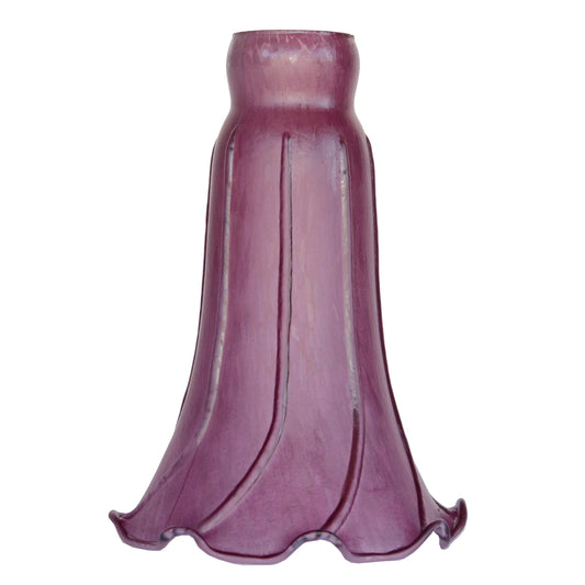 Lavender Pond Lily Shade Tulip Glass Lampshade Replacement, 4.5 "Wide X 6" Tall X 1.5 "Fitter - Adrianas Specialty Lamp Shades