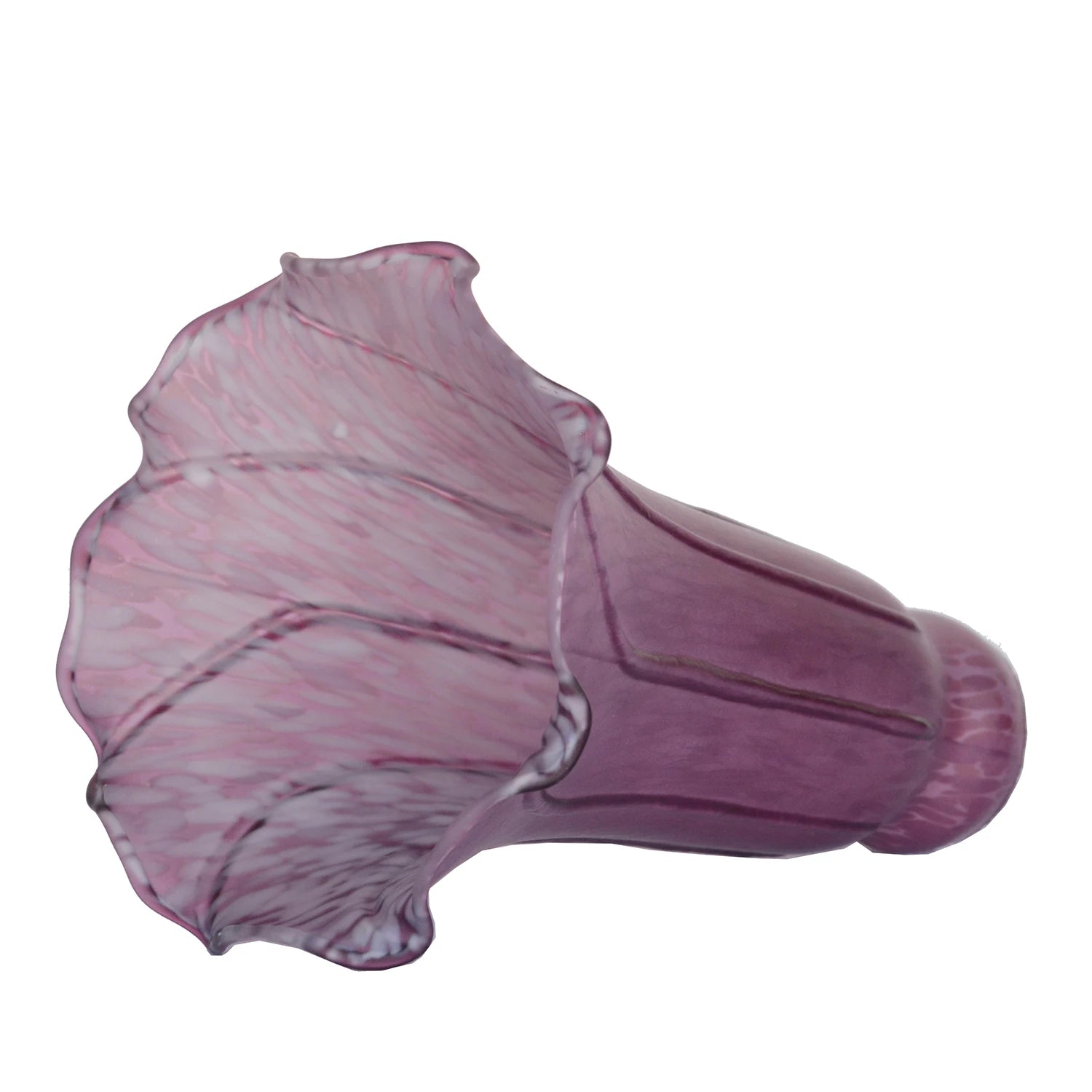 Lavender Pond Lily Shade Tulip Glass Lampshade Replacement, 4.5 "Wide X 6" Tall X 1.5 "Fitter - Adrianas Specialty Lamp Shades