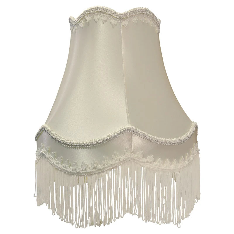 Lamp Shade European Style Modern Handwork Luxury Fringed Cloth Lampshades - Adrianas Specialty Lamp Shades