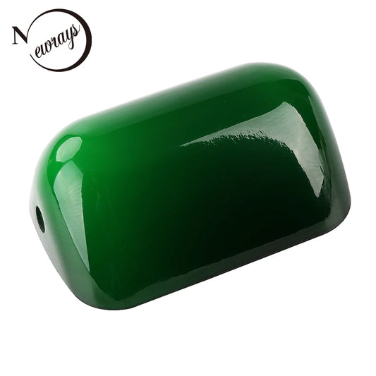 Size Length 6 inches x Width 3.75 inches x Glass bankers lamp cover Bankers Lamp Green/white Glass Shade Cased Replacement lampshade