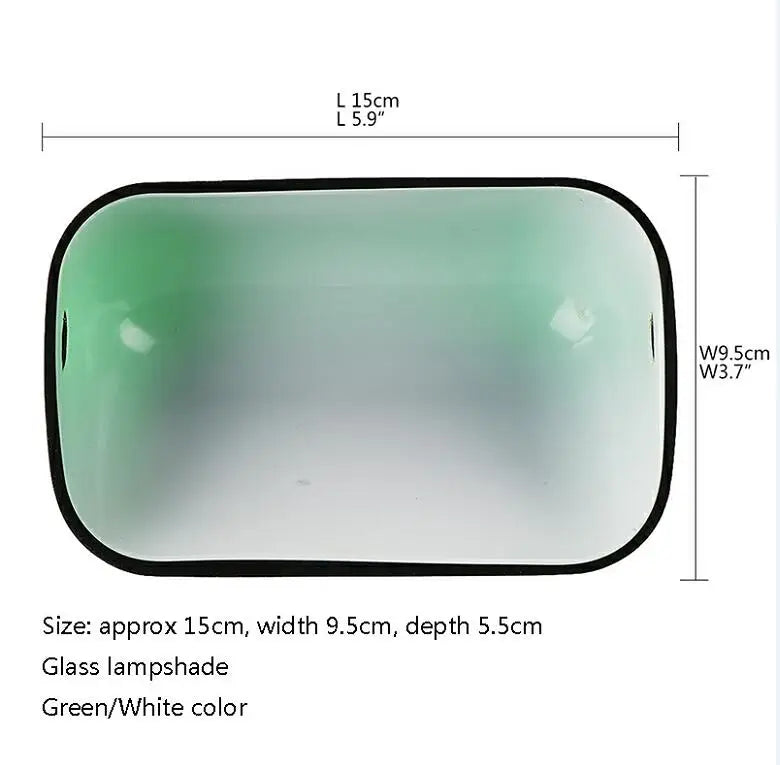 Jade Green Bankers Lamp Glass Shade Cased Replacement
